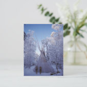 Carte Postale Teepee en hiver (Debout devant)