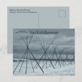 Carte Postale Teepees menant à Wanuskewin Saskatchewan (Devant / Derrière)