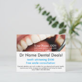 CARTE POSTALE TEETH WHITENING DEAL (Debout devant)