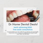 CARTE POSTALE TEETH WHITENING DEAL (Devant / Derrière)