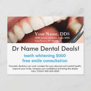 CARTE POSTALE TEETH WHITENING DEAL