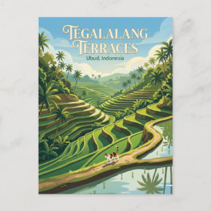 Carte Postale Tegalalang Rizières Indonésie