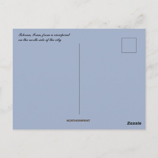 Carte Postale Téhéran Iran (Dos)