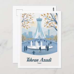 Carte Postale Tehran Azadi Tower Iran Vintage voyage Place