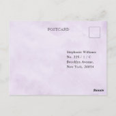 Carte Postale Teintes de lilas violet rose vif Fleurs  RSVP (Dos)