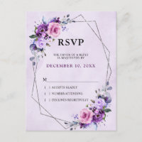 Teintes de lilas violet rose vif Fleurs  RSVP