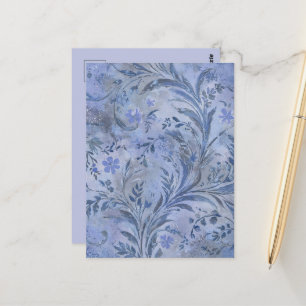 Carte Postale Teintes rêveuses bleu fumé de style pictural