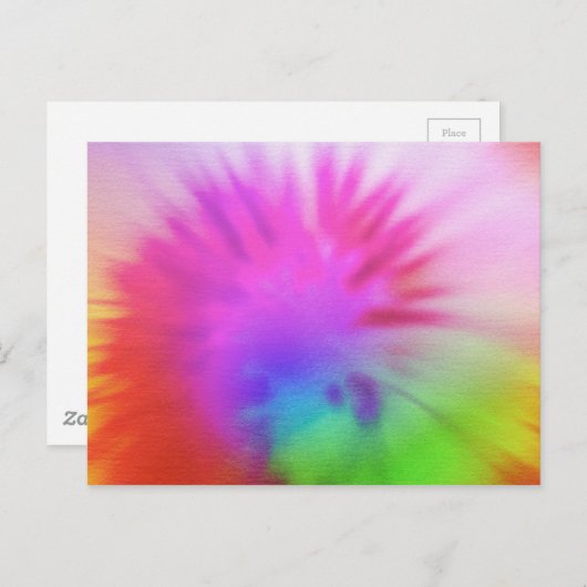 Carte Postale Teinture à cravate arc-en-ciel (Devant / Derrière)