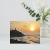 Carte Postale Tel Aviv, Israël—photo du coucher du soleil (Debout devant)