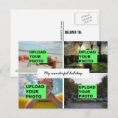 Carte Postale Télécharger votre photo (Devant / Derrière)