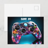 Carte Postale Télécommande vibrante Game On  (Devant / Derrière)