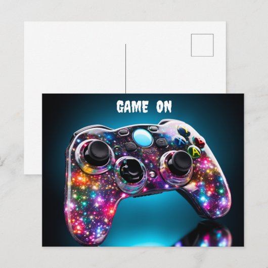 Carte Postale Télécommande vibrante Game On (Devant / Derrière)