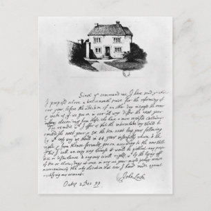 Carte Postale Télécopieur de la lettre illustrant la maison dans