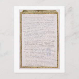 Carte Postale Télécopieur d'une lettre d'Elizabeth I à François