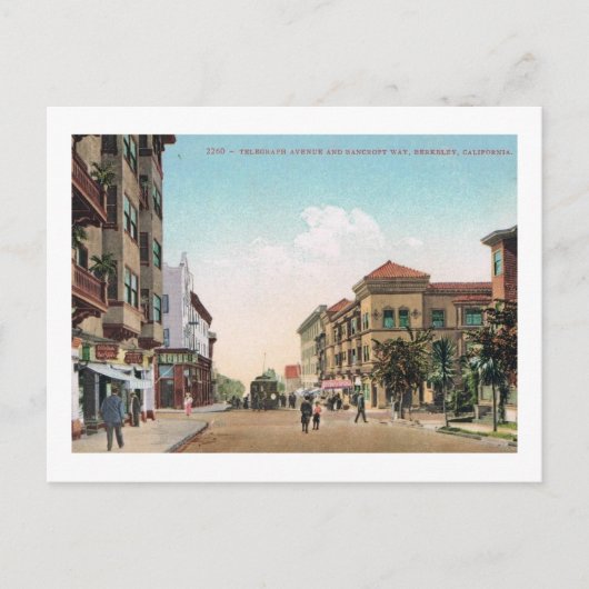 Carte Postale Telegraph Ave., Berkeley, California Vintage (Devant)
