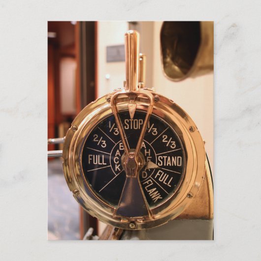 Carte Postale Télégraphe de commande du moteur (Devant)