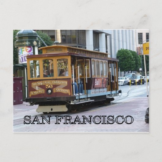 Carte Postale Téléphérique de San Francisco (Devant)