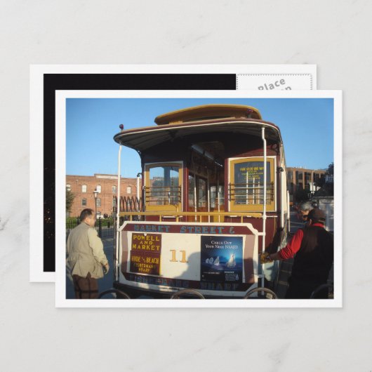 Carte Postale Téléphérique de San Francisco (Devant / Derrière)