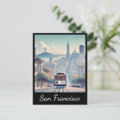 Carte Postale Téléphérique de San Francisco (Debout devant)