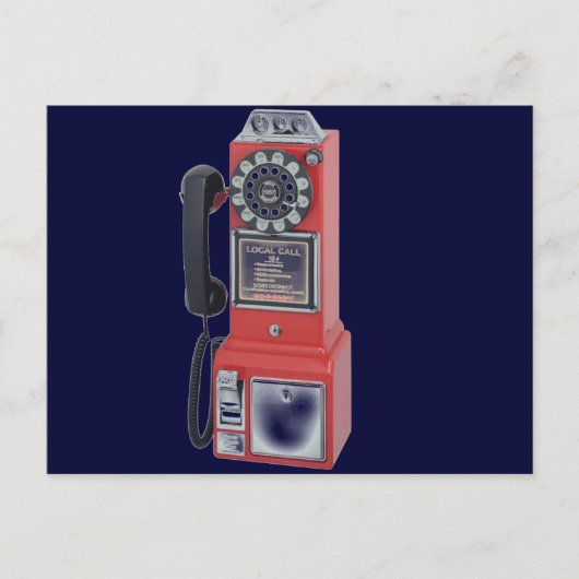 CARTE POSTALE TÉLÉPHONE DE RÉMUNÉRATION ROUGE (Devant)