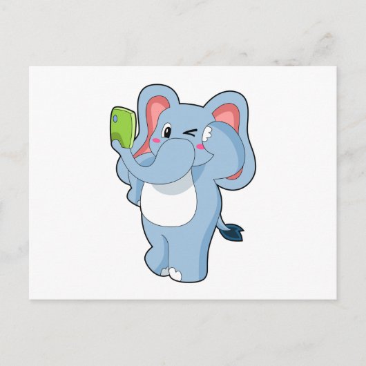 Carte Postale Téléphone Éléphant (Devant)