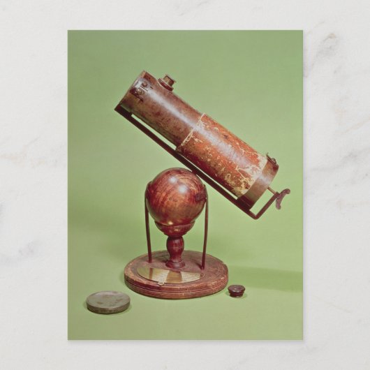 Carte Postale Télescope appartenant à monsieur Isaac Newton 1671 (Devant)