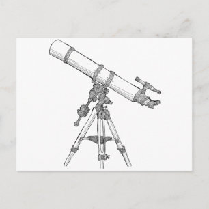 Carte Postale Telescope Drawing Series