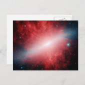 Carte Postale Télescope infrarouge de la galaxie M82 Spitzer (Devant / Derrière)
