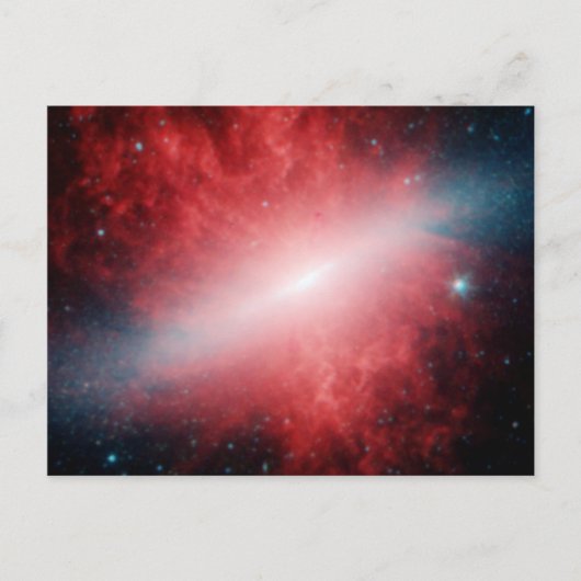 Carte Postale Télescope infrarouge de la galaxie M82 Spitzer (Devant)