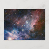 Carte Postale Télescope Nebula Hubble Carina Rouge et Bleu (Devant)