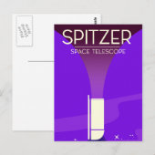 Carte Postale Téléscope spatial Spitzer (Devant / Derrière)