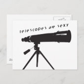 Carte postale télescopes (Devant / Derrière)