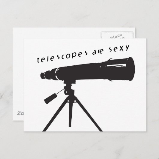 Carte postale télescopes (Devant / Derrière)