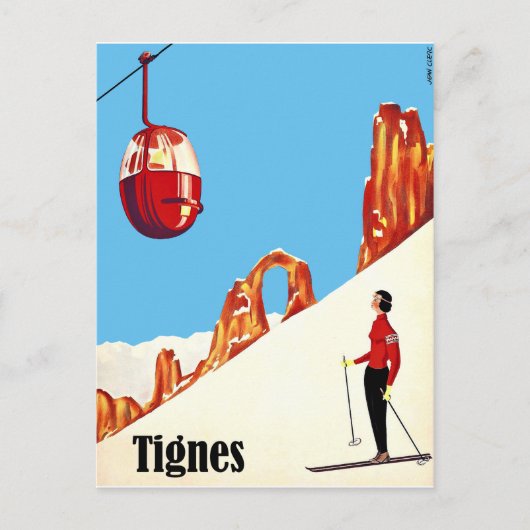Carte Postale Télésiège à Tignes, France (Devant)