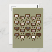 Carte Postale Télévision Moderne Du Milieu Du Siècle (Devant / Derrière)