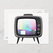 Carte Postale Télévision rétro (Devant / Derrière)