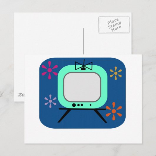 Carte Postale Télévision rétro (Devant / Derrière)