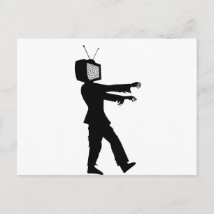 Carte Postale Télévision zombie