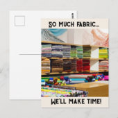 Carte Postale Tellement de tissu (Devant / Derrière)