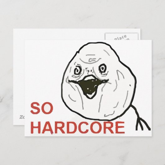 Carte Postale Tellement Hardcore (Devant / Derrière)