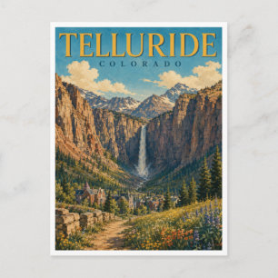 Carte Postale Telluride Colorado Box Canyon GeoSaga
