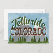 Carte Postale Telluride Colorado Fun Retro Snowy Mounts (Devant / Derrière)