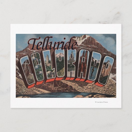 Carte Postale Telluride, Colorado - Scènes de grandes lettres (Devant)