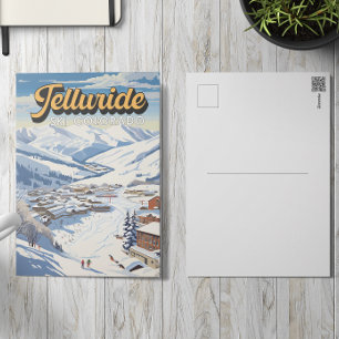 Carte Postale Telluride Colorado Winter Travel Art Vintage