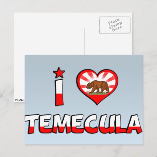 Carte Postale Temecula, CA (Devant / Derrière)