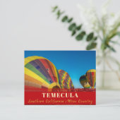 Carte postale Temecula Hot Air Ballola Pays du vin (Debout devant)