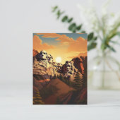 Carte Postale Témoin de la grandeur de Mount Rushmore #9 (Debout devant)