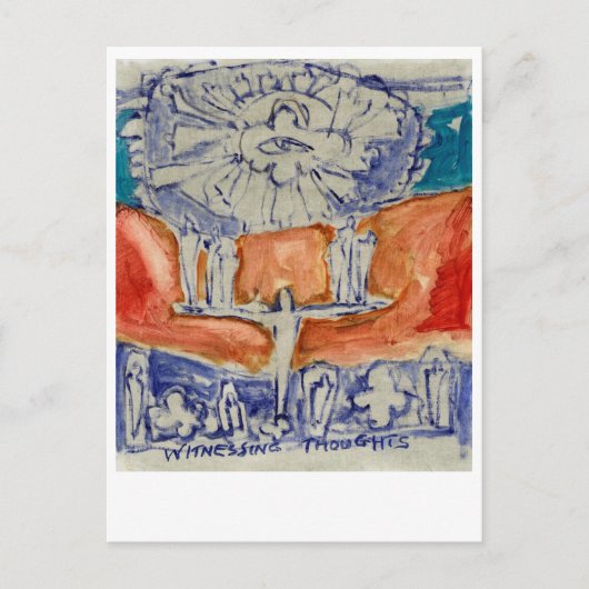Carte Postale Témoin de pensées. Eckhart Tolle. (Devant)