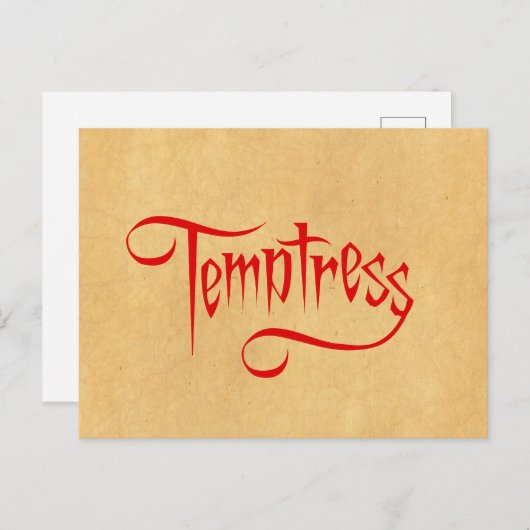 Carte Postale Température de texte (Devant / Derrière)