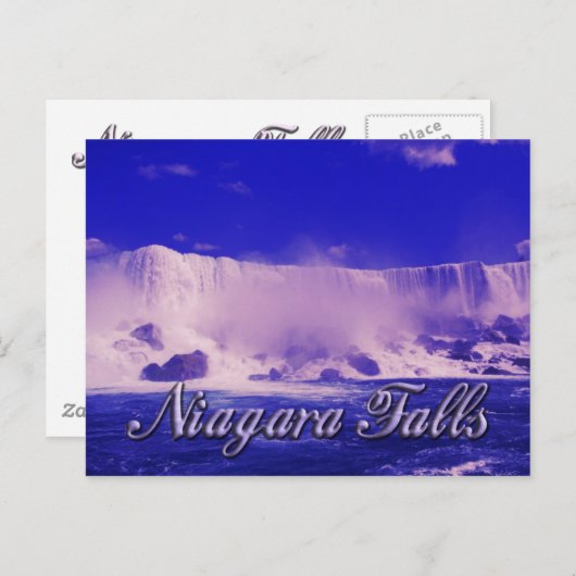 Carte Postale Température d'hiver froide à Niagara Falls (Devant / Derrière)